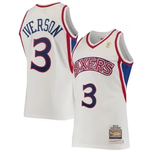Magnifico Incantevole Allen Iverson Philadelphia 76ers 1996/97 Hardwood Classics Authentic Jersey White