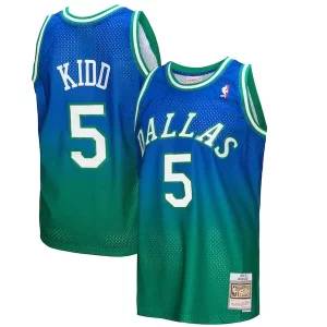 Magnifico Jason Kidd Dallas Mavericks 1994/95 Hardwood Classics Fadeaway Swingman Player Jersey Green/Navy