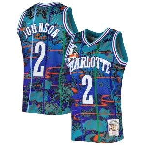 Magnifico Prestigioso Robusto Larry Johnson Charlotte Hornets 1992/93 Hardwood Classics Lunar New Year Swingman Jersey Teal