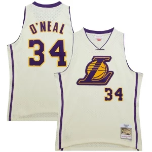 Magnifico Shaquille O'Neal Los Angeles Lakers Chainstitch Swingman Jersey Cream