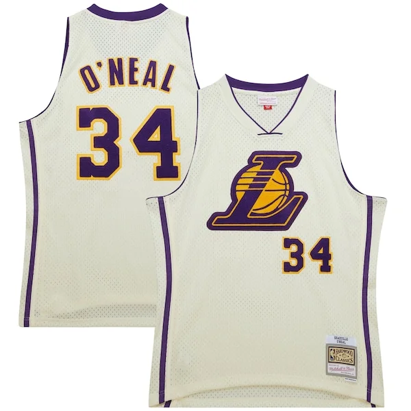 Magnifico Shaquille O'Neal Los Angeles Lakers Chainstitch Swingman Jersey Cream