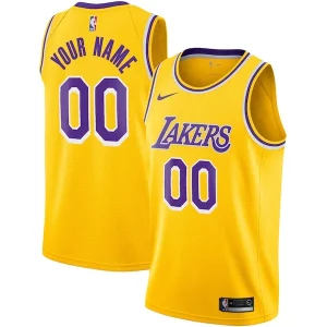 Magnifico Splendido Raffinato Los Angeles Lakers Nike Custom Swingman Jersey Gold Icon Edition
