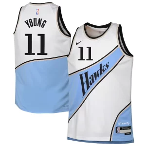Magnifico Stupendo Trae Young Atlanta Hawks Nike Youth 2024/25 Swingman Player Jersey City Edition White