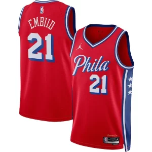 Magnifico Versatile Joel Embiid Philadelphia 76ers Jordan Brand Unisex Swingman Jersey Statement Edition Red
