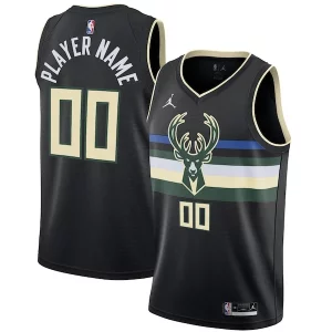 Meraviglioso Bellissimo Trendy Milwaukee Bucks Jordan Brand Swingman Custom Jersey Statement Edition Black