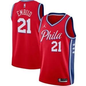 Meraviglioso Comodo Versatile Joel Embiid Philadelphia 76ers Jordan Brand 2020/21 Swingman Jersey Statement Edition Red