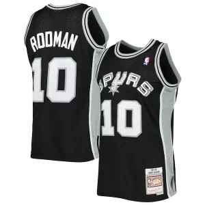 Meraviglioso Duraturo Dennis Rodman San Antonio Spurs 2001/02 Hardwood Classics Swingman Jersey Black
