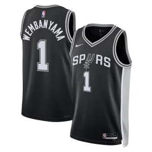 Meraviglioso Fantastico Splendido Victor Wembanyama San Antonio Spurs Nike Unisex 2023 NBA Draft First Round Pick Swingman Jersey Icon Edition Black