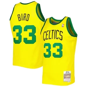 Meraviglioso Fascinante Larry Bird Boston Celtics 1985 86 Hardwood Classics Reload 3.0 Swingman Jersey Gold