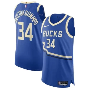 Meraviglioso Giannis Antetokounmpo Milwaukee Bucks Nike 2024/25 Authentic Player Jersey City Edition Royal