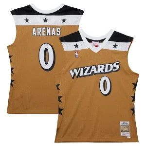 Meraviglioso Gilbert Arenas Washington Wizards 2006/07 Hardwood Classics Swingman Jersey Gold