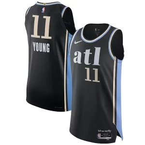 Meraviglioso Gorgeous Nike Trae Young Atlanta Hawks Authentic Jersey City Edition Black
