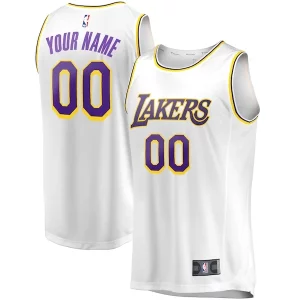 Meraviglioso Los Angeles Lakers Youth Fast Break Replica Custom Jersey Association Edition White