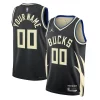 Meraviglioso Moderno Milwaukee Bucks Jordan Brand Unisex 2022/23 Swingman Custom Jersey Statement Edition Black