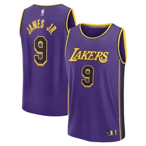 Meraviglioso Sofisticato Bronny James Los Angeles Lakers Fast Break Replica Player Jersey Statement Edition Purple