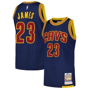 Meraviglioso Sofisticato LeBron James Cleveland Cavaliers 2015/16 Hardwood Classics Authentic Jersey Navy
