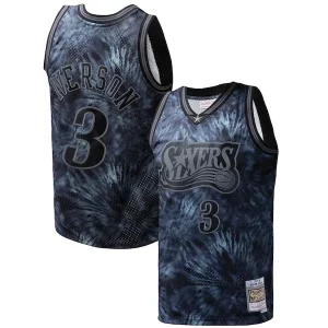 Moderno Allen Iverson Philadelphia 76ers Hardwood Classics 1997/98 Tie Dye Swingman Jersey Black
