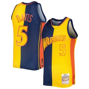 Moderno Fantastico Versatile Baron Davis Golden State Warriors Hardwood Classics 2006/07 Split Swingman Jersey Navy/Gold