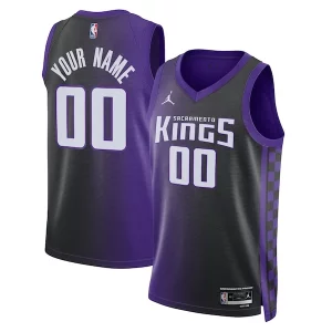 Moderno Gorgeous Sacramento Kings Jordan Brand Unisex Swingman Custom Jersey Statement Edition Purple
