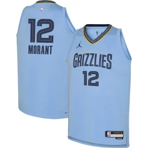 Moderno Ja Morant Memphis Grizzlies Jordan Brand Youth Swingman Jersey Statement Edition Light Blue