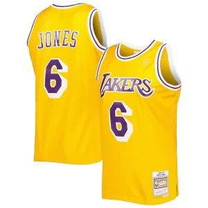 Moderno Lussuoso Magnifico Eddie Jones Los Angeles Lakers 1996/97 Hardwood Classics Swingman Jersey Gold