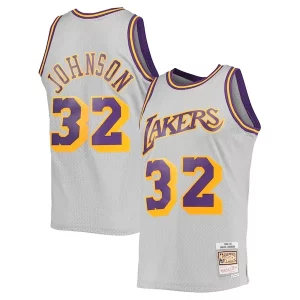 Moderno Magic Johnson Los Angeles Lakers 1984 85 Hardwood Classics Reload 2.0 Throwback Swingman Jersey Gray