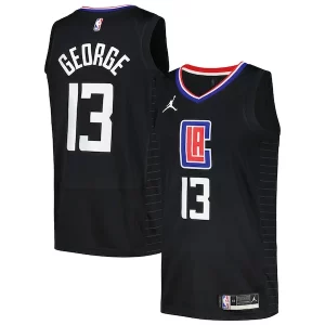 Moderno Paul George LA Clippers Jordan Brand Nike Swingman Player Jersey Statement Edition Black