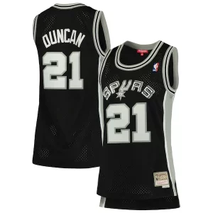Moderno Tim Duncan San Antonio Spurs Women's 1998/99 Hardwood Classics Swingman Jersey Black