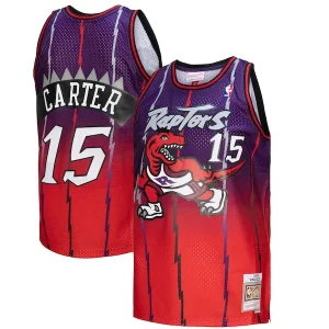 Moderno Vince Carter Toronto Raptors 1998/99 Hardwood Classics Fadeaway Swingman Player Jersey Red/Purple