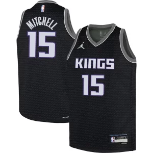 Ottimo Davion Mitchell Sacramento Kings Jordan Brand Youth Swingman Jersey Statement Edition Black