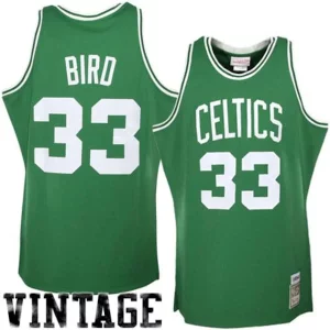 Ottimo Fascinante Elegante Larry Bird Boston Celtics 1985/86 Hardwood Classics Authentic Jersey Kelly Green