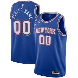 Ottimo Fascinante New York Knicks Jordan Brand Swingman Custom Jersey Statement Edition Blue