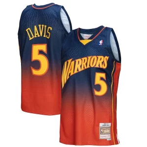 Ottimo Prestigioso Baron Davis Golden State Warriors 2006/07 Hardwood Classics Fadeaway Swingman Player Jersey Navy/Orange