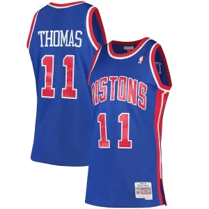 Ottimo Resistente Gorgeous Isiah Thomas Detroit Pistons 1988/89 Hardwood Classics Swingman Jersey Blue