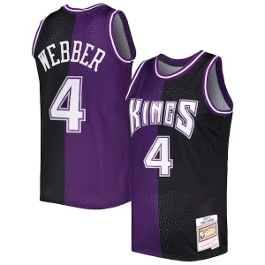 Ottimo Sofisticato Duraturo Chris Webber Sacramento Kings Hardwood Classics 2000/01 Split Swingman Jersey Purple/Black