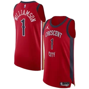 Ottimo Zion Williamson New Orleans Pelicans Jordan Brand Authentic Jersey Association Edition Red