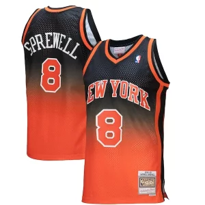 Pratico Delizioso Sofisticato Latrell Sprewell New York Knicks 1998/99 Hardwood Classics Fadeaway Swingman Player Jersey Orange/Black