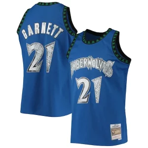 Pratico Gorgeous Elegante Kevin Garnett Minnesota Timberwolves 2003/04 Hardwood Classics NBA 75th Anniversary Diamond Swingman Jersey Blue