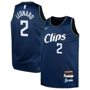 Pratico Incantevole Kawhi Leonard LA Clippers Nike Youth Swingman Replica Jersey City Edition Navy