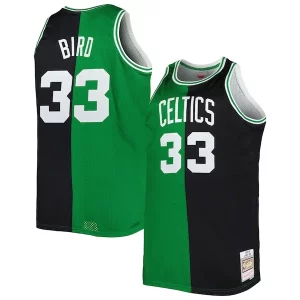 Pratico Larry Bird Boston Celtics Big & Tall Hardwood Classics 1985/86 Split Swingman Jersey Kelly Green/Black