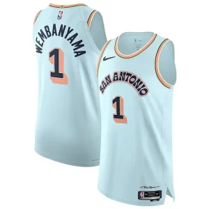 Pratico Victor Wembanyama San Antonio Spurs Nike 2024/25 Authentic Player Jersey City Edition Light Blue