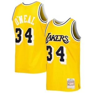 Prestigioso Accattivante Shaquille O'Neal Los Angeles Lakers 1996/97 Hardwood Classics Off Court Swingman Jersey Yellow