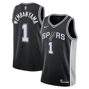Prestigioso Bellissimo Meraviglioso Victor Wembanyama San Antonio Spurs Nike Youth 2023 NBA Draft First Round Pick Swingman Jersey Icon Edition Black