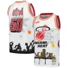 Prestigioso Bellissimo Miami Heat x Tats Cru Hardwood Classics Fashion Jersey White