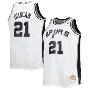Prestigioso Bellissimo Sofisticato Tim Duncan San Antonio Spurs Big & Tall Hardwood Classics 1998/99 Swingman Jersey White/Black