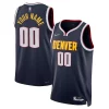 Prestigioso Denver Nuggets Nike 2021/22 Diamond Swingman Custom Jersey Icon Edition Navy