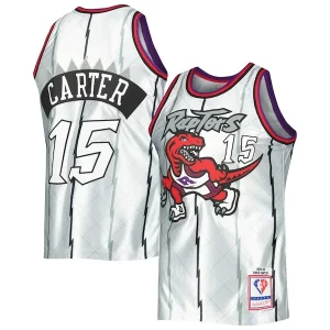 Prestigioso Eccezionale Vince Carter Toronto Raptors 1998/99 Hardwood Classics 75th Anniversary Swingman Jersey Platinum