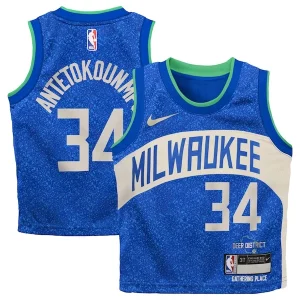 Prestigioso Giannis Antetokounmpo Milwaukee Bucks Nike Toddler Swingman Replica Jersey City Edition Royal