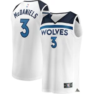 Prestigioso Jaden McDaniels Minnesota Timberwolves Youth Fast Break Replica Player Jersey Association Edition White