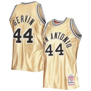 Prestigioso Magnifico Fantastico George Gervin San Antonio Spurs 75th Anniversary 1977/78 Hardwood Classics Swingman Jersey Gold